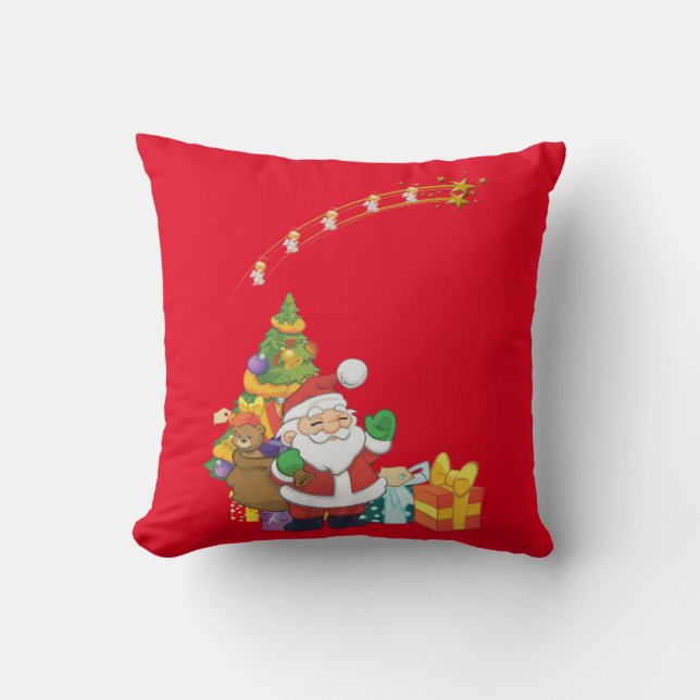 Christmas Throw Pillow Santa (Front)