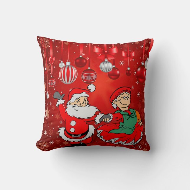 Christmas Throw Pillow Santa (Front)