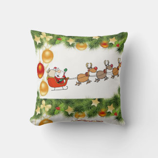 Christmas Throw Pillow Santa