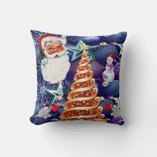 Christmas Throw Pillow Santa
