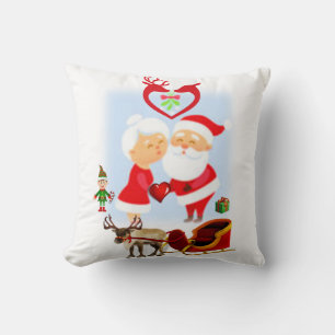 Christmas Throw Pillow, Santa Cushion
