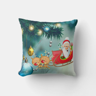 Christmas Throw Pillow, Santa Cushion