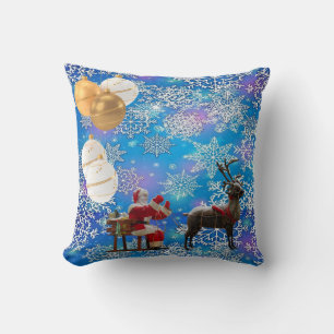 Christmas Throw Pillow, Santa Cushion
