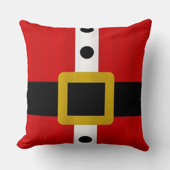 Christmas Throw Pillow/Santa's Suit Cushion (Front)