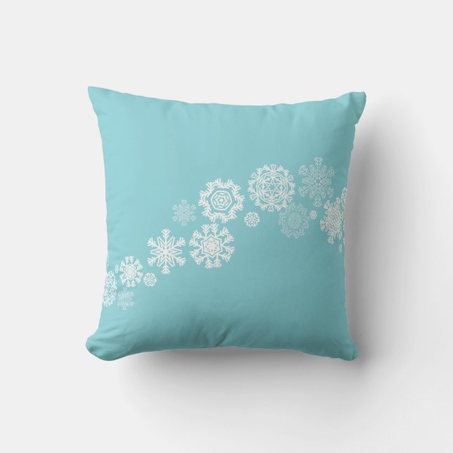 Christmas Throw Pillow-Snowflakes Cushion (Front)