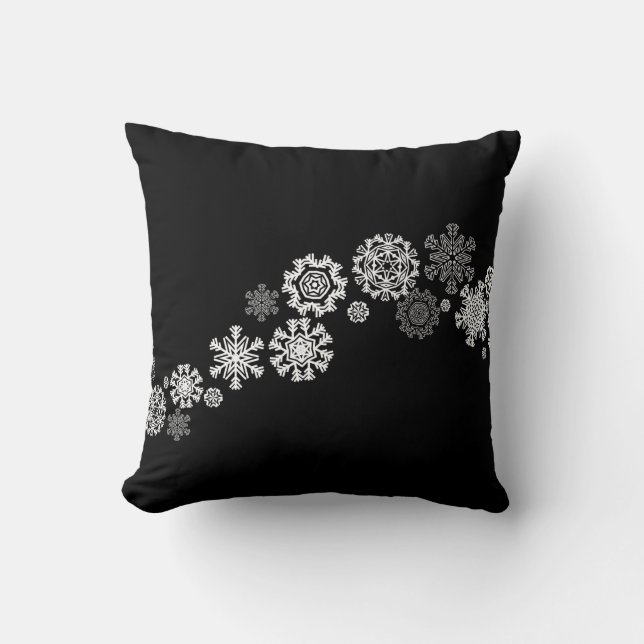 Christmas Throw Pillow-Snowflakes Cushion (Front)
