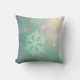 Christmas Throw Pillow/Snowflakes Cushion