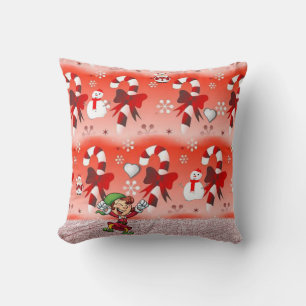 Christmas Throw Pillow Snowman