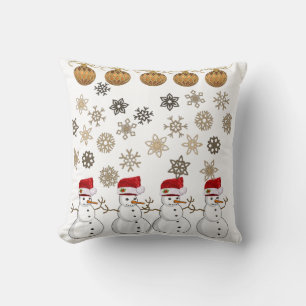 Christmas Throw Pillow Snowman