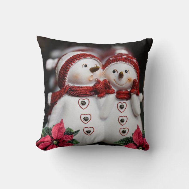 Christmas Throw Pillow Snowman (Front)