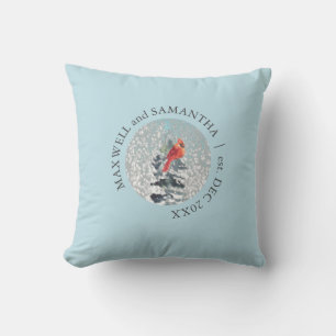 Christmas Throw Pillows Winter Wonderland Newlywed