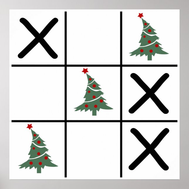 Christmas Tic Tac Toe Poster (Front)