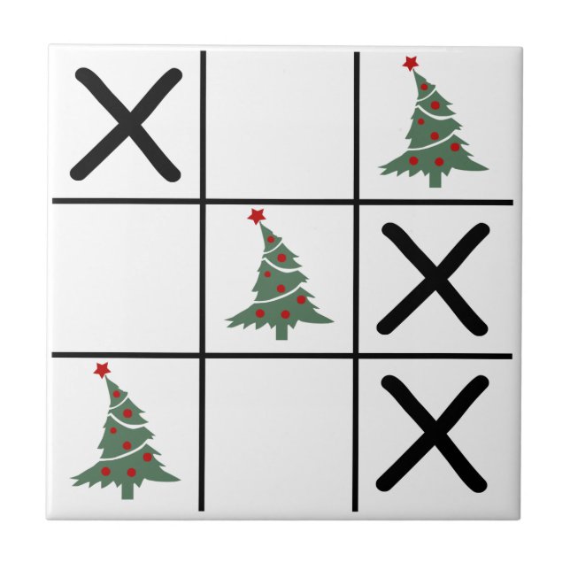 Christmas Tic Tac Toe Tile (Front)