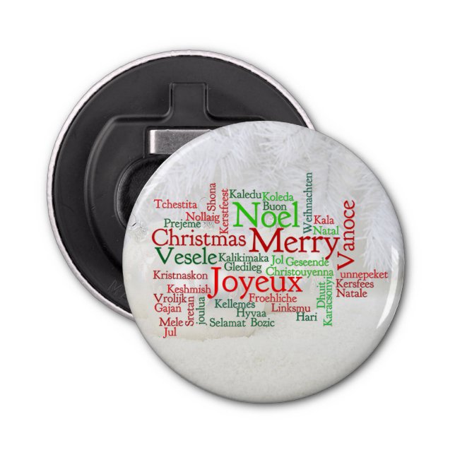 Christmas Tidings Around The World Bottle Opener (Front)