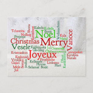 Christmas Tidings Around The World Postcard
