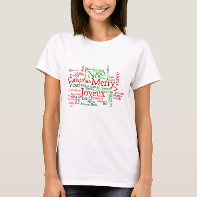 Christmas Tidings Around The World T-Shirt (Front)