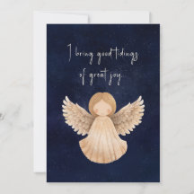 Christmas Tidings Of Great Joy Watercolor Angel