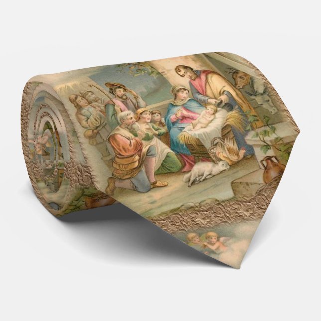 Christmas Tie, Jesus Christ Tie (Rolled)