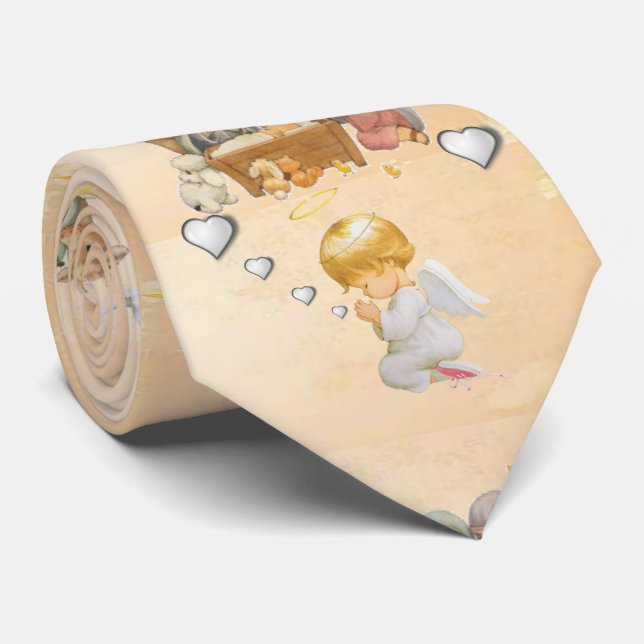 Christmas Tie, Jesus Christ Tie (Rolled)