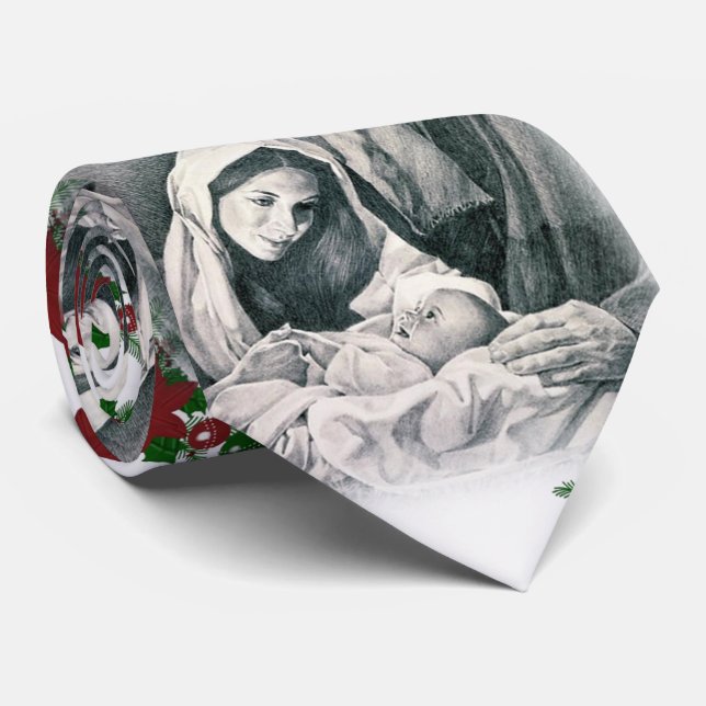 Christmas Tie, Jesus Christ Tie (Rolled)