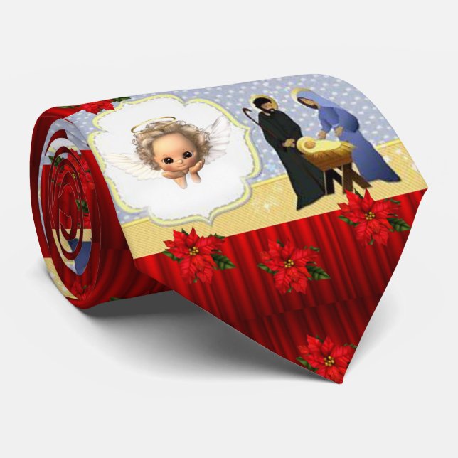 Christmas Tie, Jesus Christ Tie (Rolled)
