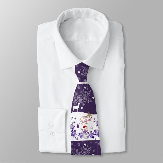 Christmas Tie, Reindeer Tie (Tied)