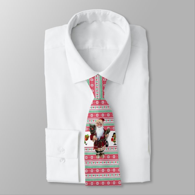 Christmas Tie, Santa Tie (Tied)