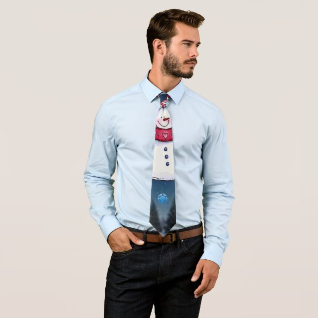 Christmas Tie, Snowman Tie (In Situ)