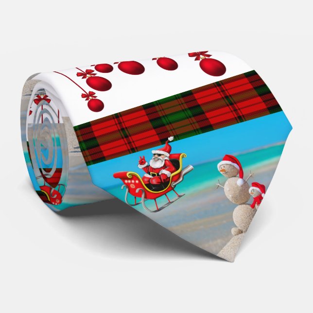 Christmas Tie, Snowman Tie (Rolled)