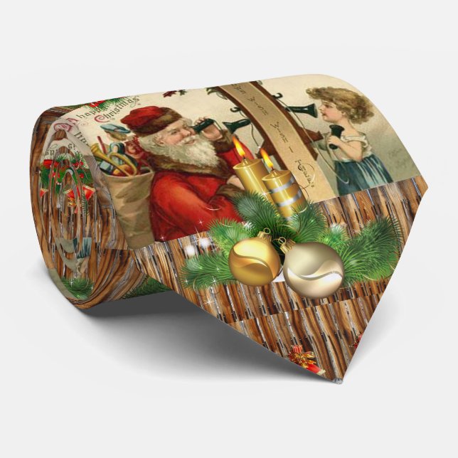 Christmas Tie, Vintage Tie (Rolled)