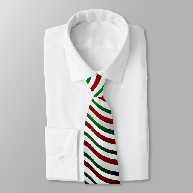 Christmas Ties Cute Candy Cane Holiday Neckties (Tied)