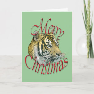 Christmas Tiger Greeting Card