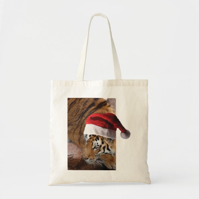 Christmas Tiger Tote Bag (Front)