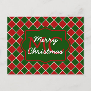 Christmas Tiles Personalised Postcard