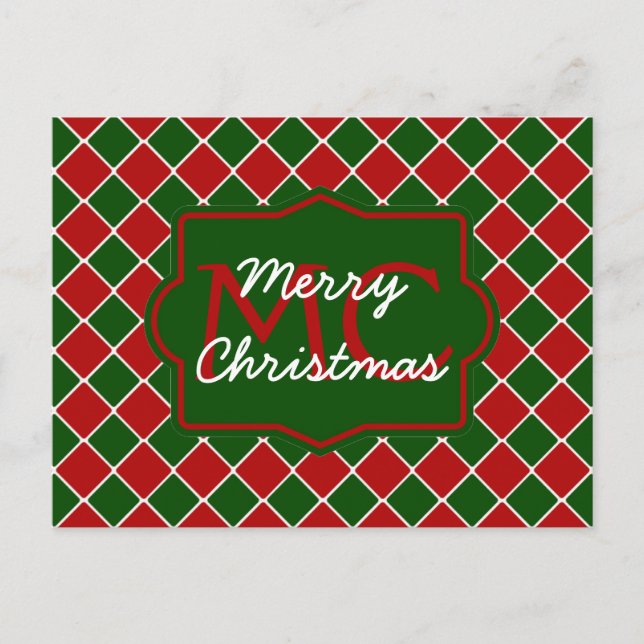 Christmas Tiles Personalised Postcard (Front)