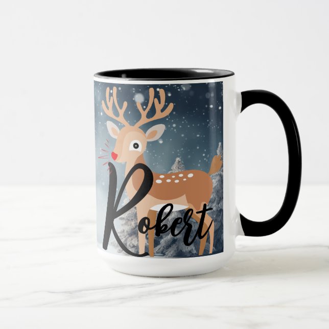 Christmas Time Alphabet Customisable Mug (Right)