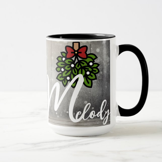 Christmas Time Alphabet Customisable Mug (Right)