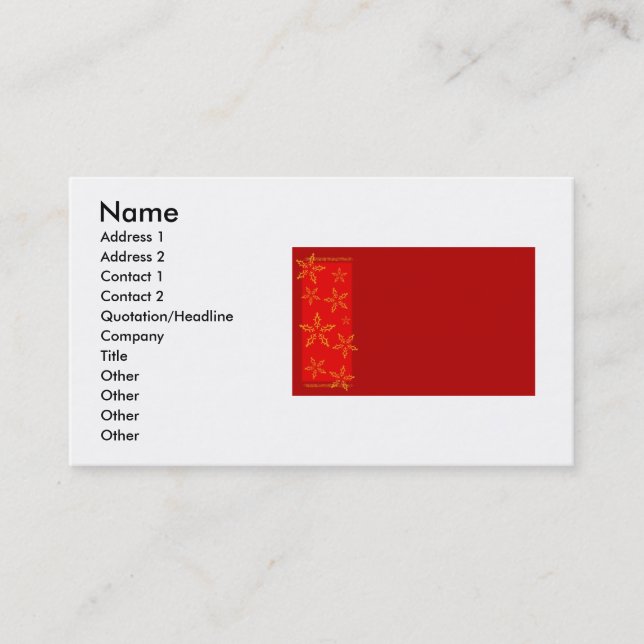Christmas Time Business Card (Front)