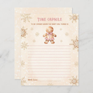 Christmas Time Capsule Card Girl Baby Shower