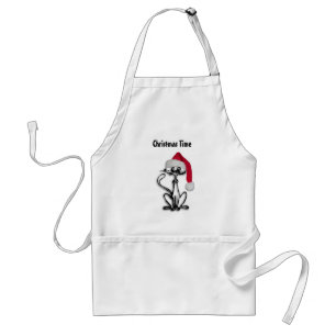 Christmas Time Cat Standard Apron