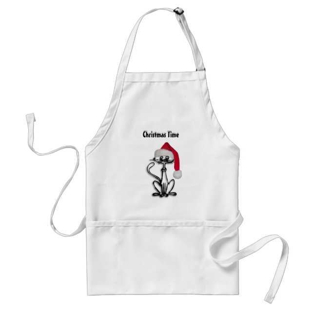Christmas Time Cat Standard Apron (Front)