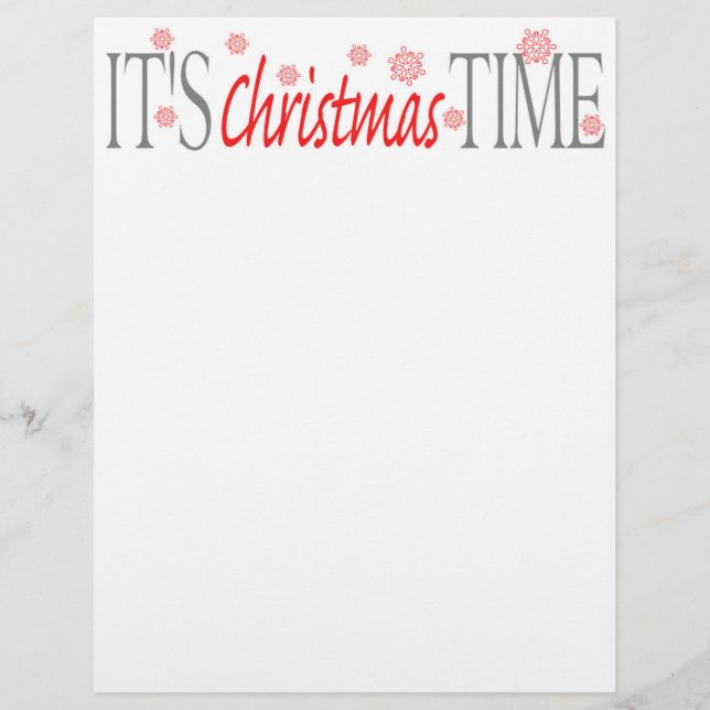 Christmas Time Christmas Letter (Front)