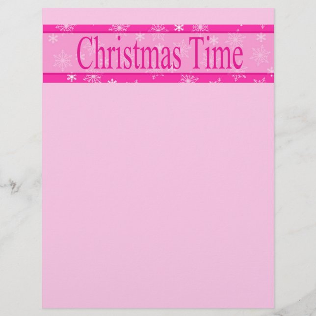 Christmas Time Christmas Letter (Front)