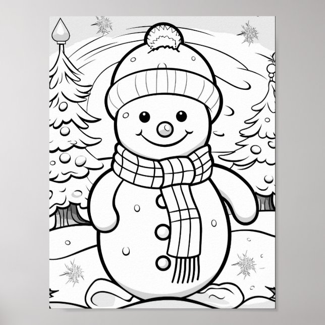 Christmas Time Colouring Poster (Front)