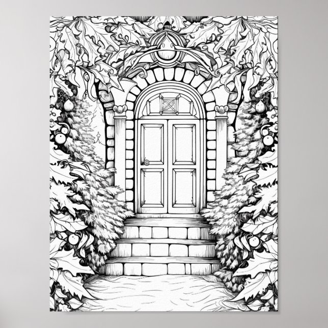 Christmas Time Colouring Poster (Front)