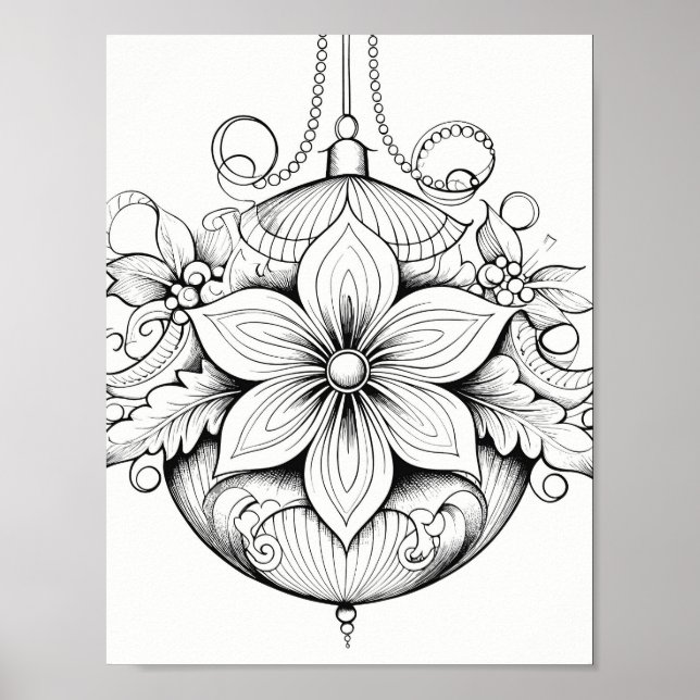 Christmas Time Colouring Poster (Front)