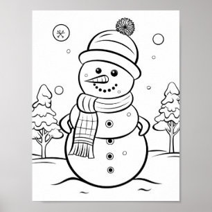 Christmas Time Colouring Poster
