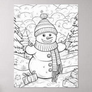 Christmas Time Colouring Poster