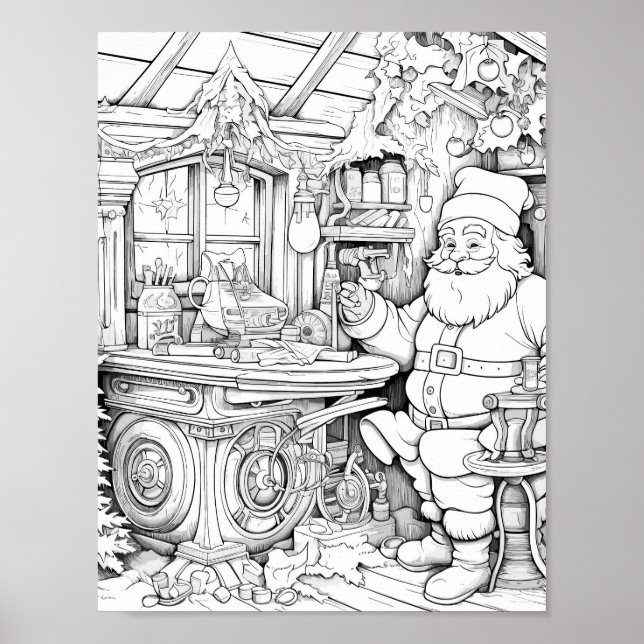 Christmas Time Colouring Poster (Front)