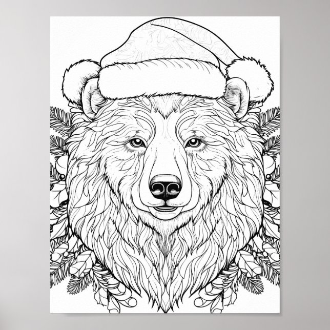 Christmas Time Colouring Poster (Front)